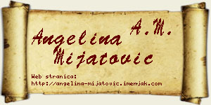 Angelina Mijatović vizit kartica